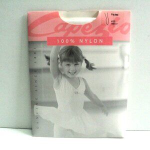 Capezio Child's Footed Tights Size TOT Dance, Cheer,  Exercise, White 3C NEW